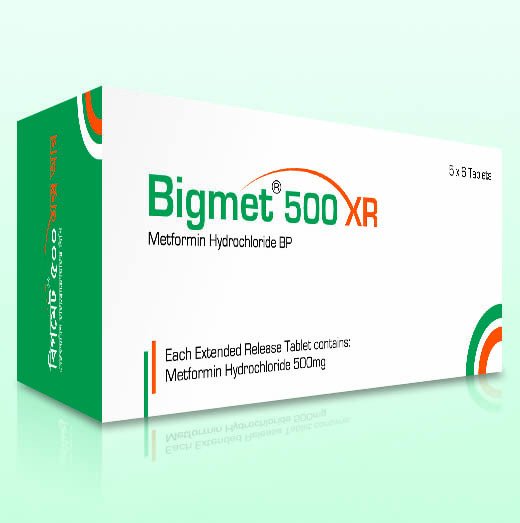Bigmet XR 500mg TAB - https://www.upokar24.com