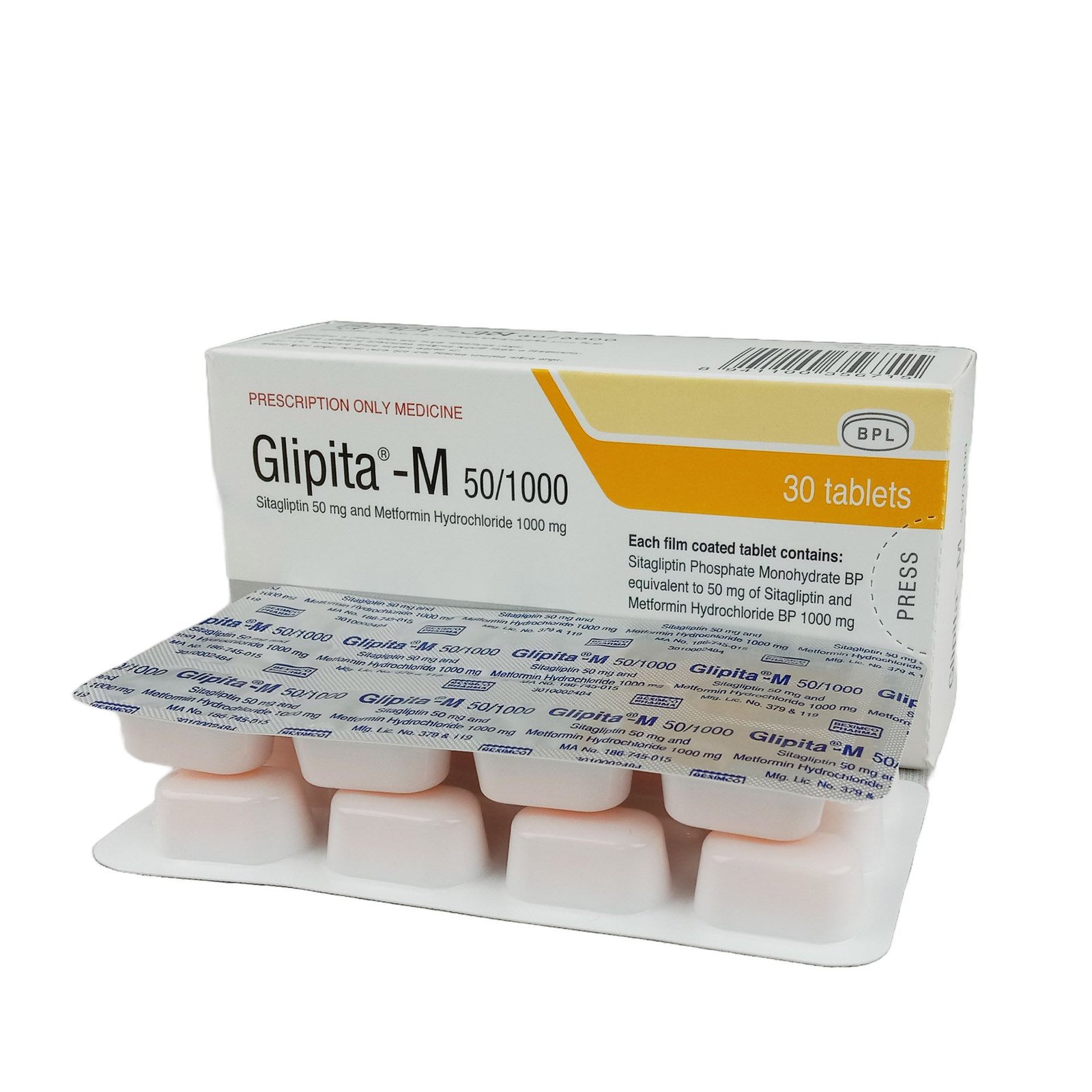 Glipita M 50/1000 tab - https://www.upokar24.com