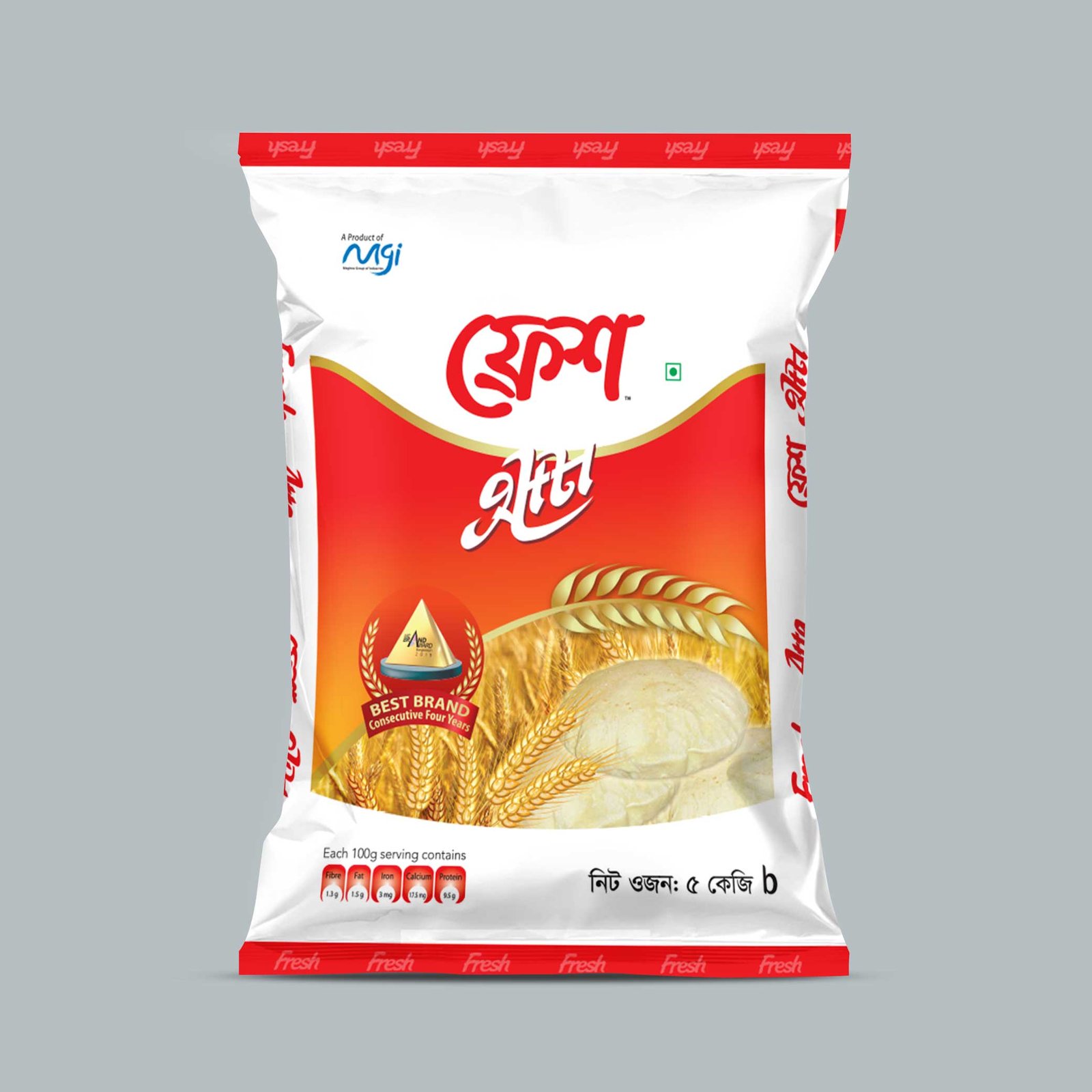 Fresh Atta ( 5kg  ) - https://www.upokar24.com