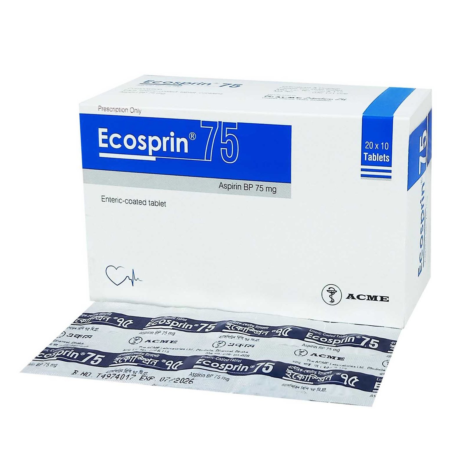 Ecosprin 75mg tab - https://www.upokar24.com