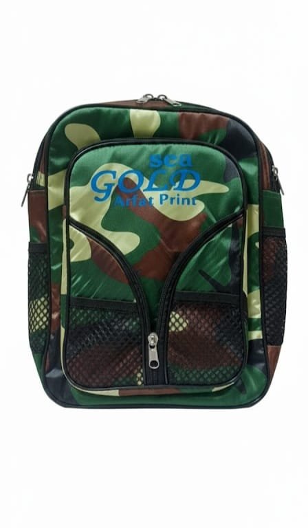 School Bag For Kids ( Sea Gold Arfat Print )  ( স্কুল ব্যাগ  ) - https://www.upokar24.com