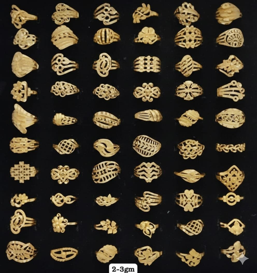 Gold Plated Men  Hand Ring High Quality Simple Desing  (  পুরুষদের হাতের আংটি ) - https://www.upokar24.com