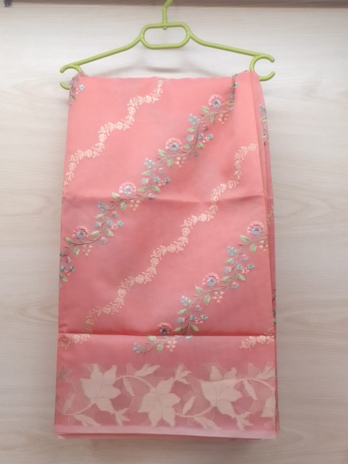 Chanderi Cotton Embroidery Saree Multi Colur ( চান্দেরী শাড়ি ) - https://www.upokar24.com