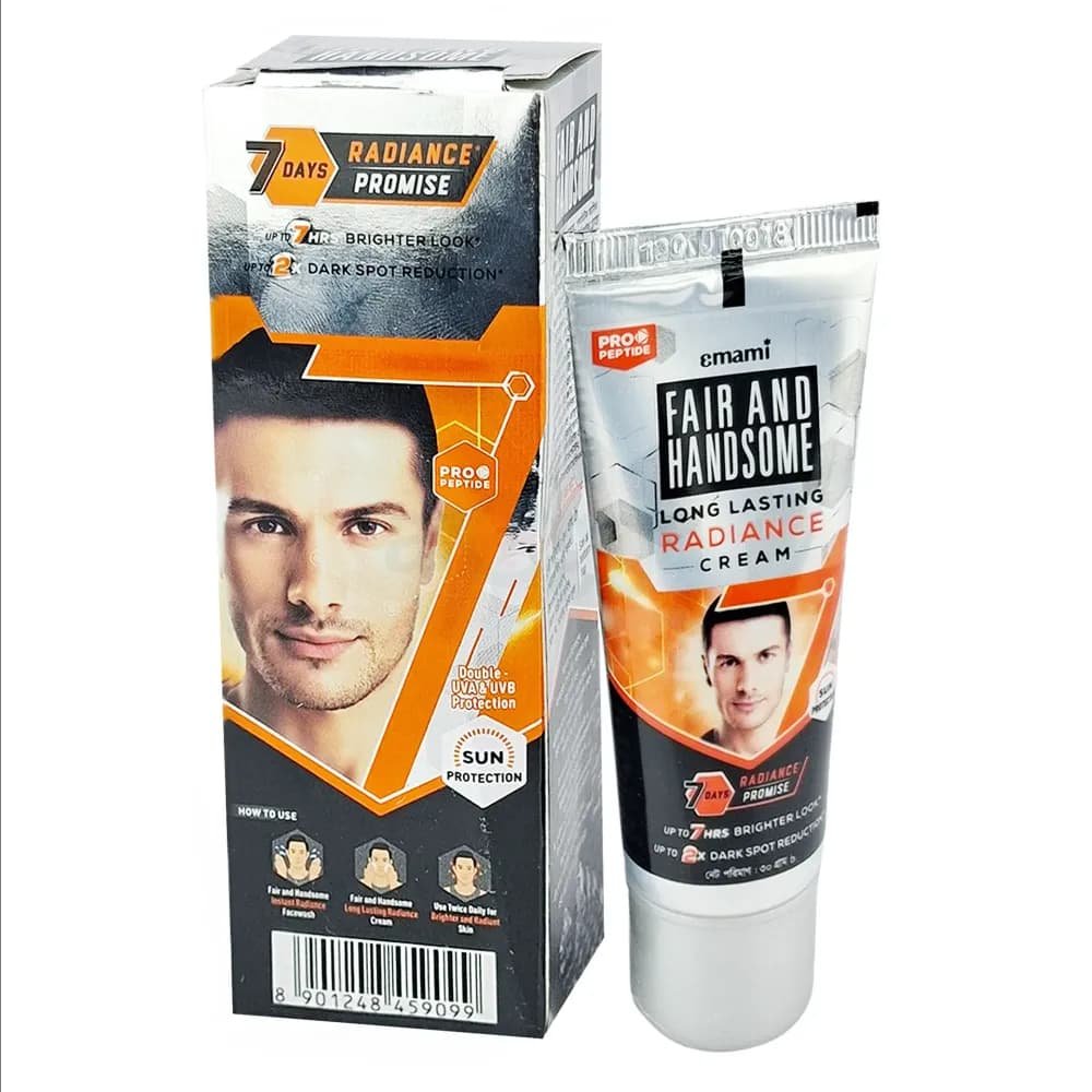 Emami Fair & Handsome Long-Lasting Radiance Fairness Cream 30gm (India) - https://www.upokar24.com