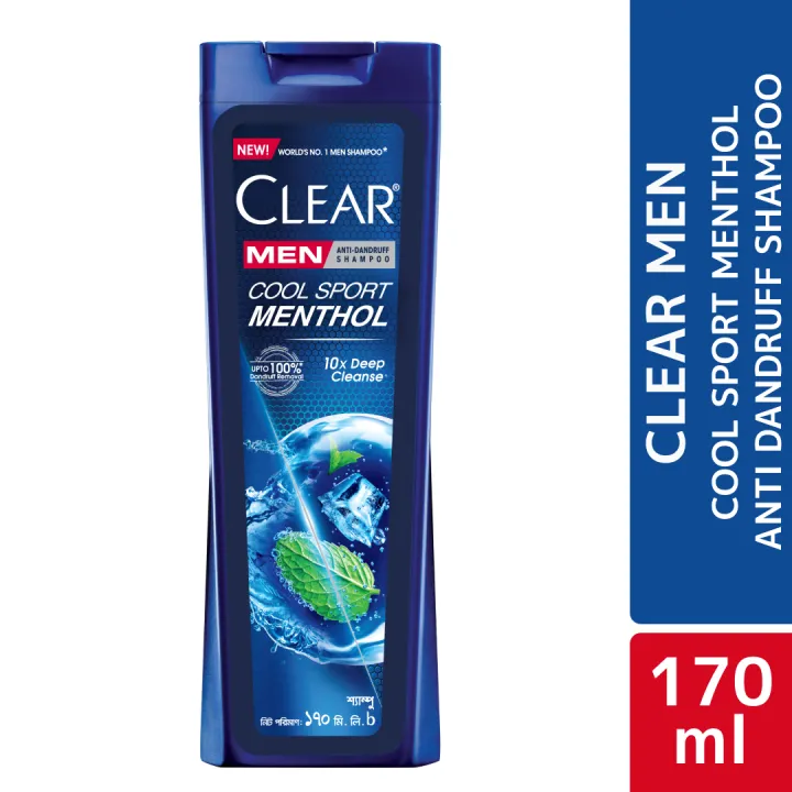 Clear Men Shampoo Cool Sport Menthol Anti Dandruff 170ml - https://www.upokar24.com