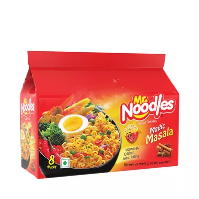Mr Noodles instant  Easy Noodles Magic Masala Net 400gm  8 packet ( মি. নুডলস ৪০০ গ্রাম ৮ প্যাকেট ) - https://www.upokar24.com