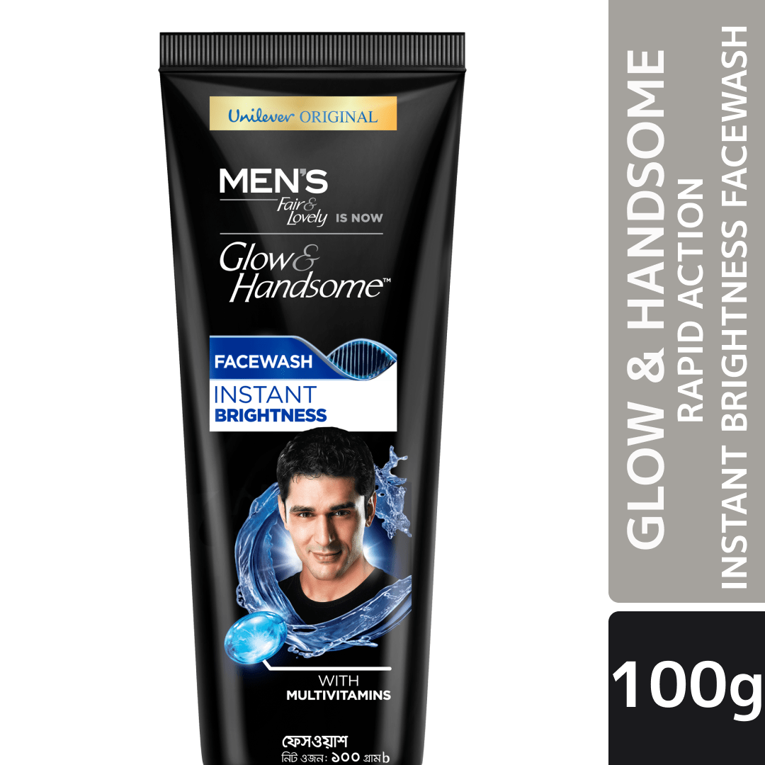 Glow & Handsome Facewash Rapid Action Instant Brightness 100g - https://www.upokar24.com