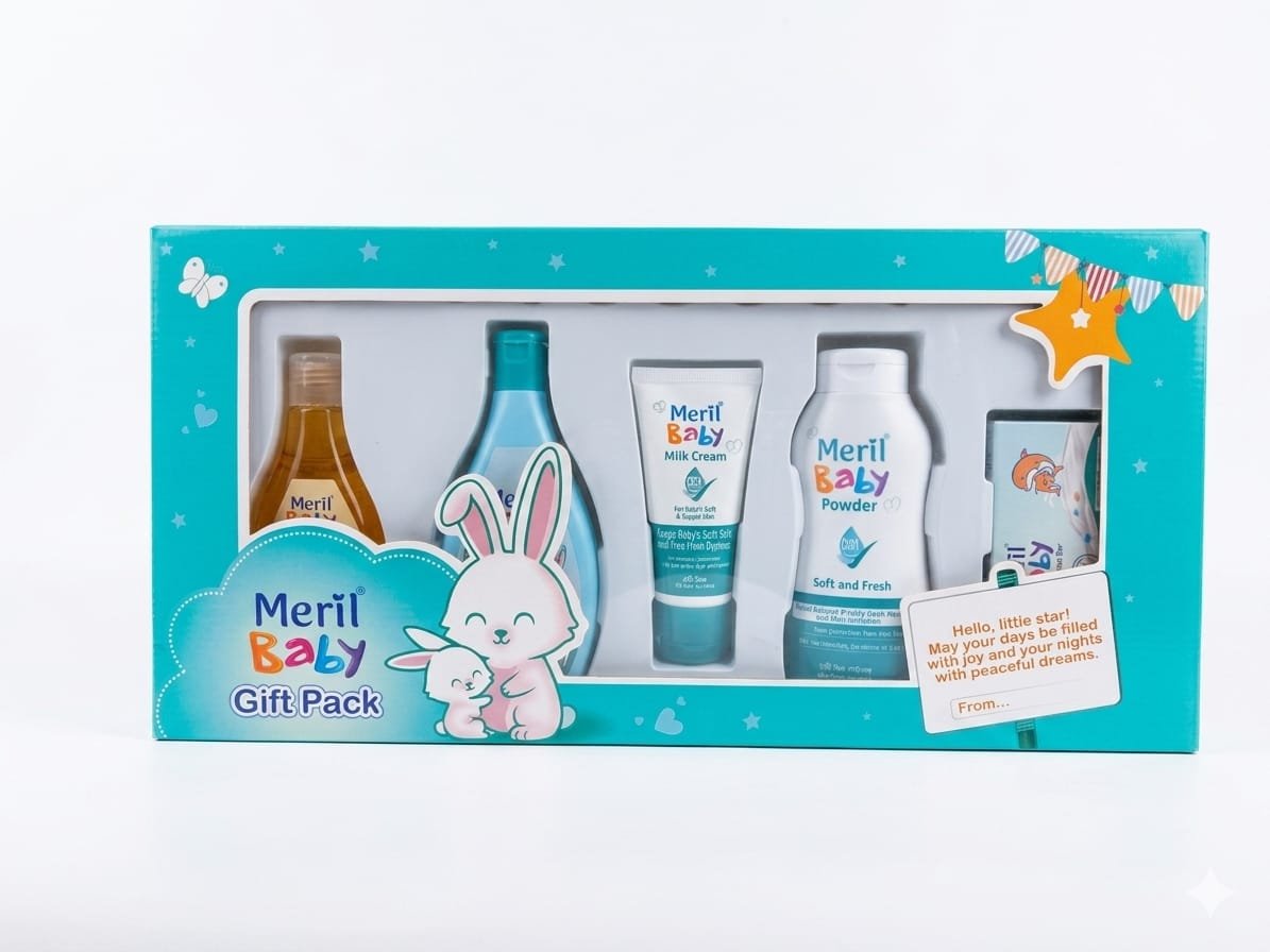 Meril Baby Gift Pack 5 In 1 Assorted Color 1 Piece - https://www.upokar24.com